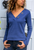 V neck Knitted sweater with buttons