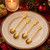 Christmas Dessert Spoon Set of 4 – Festive Stainless Steel Tea Spoons 9469