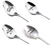 Set of 2 Christmas Greeting Long-Handle Spoons with Velvet Gift Pouch 9674