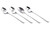 Set of 2 Christmas Greeting Long-Handle Spoons with Velvet Gift Pouch 9674