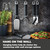 Tower T832151 Precision Set of 4 Stainless Steel Gadgets with Soft Touch Handles Black