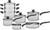 Morphy Richards 979024 Equip 8 Piece Pan Set with Bakelite Handles, Tempered Glass Lids, Stainless Steel