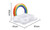 Bingchuan Inflatable Drink Holder Pool Float with Rainbow Cloud- Inflatable Cup Drink and Food Cup Holder Water Beer Tray for Pool Party-la