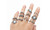 Alloy Diamond Joint Ring Combination Drop 11 Piece Set-LA