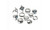 Alloy Diamond Joint Ring Combination Drop 11 Piece Set-LA