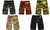 Summer men's loose large size camouflage overalls casual overalls five-point pants shorts-LA