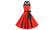 2306   NEW Polka dot tube top corset large swing skirt Slim retro halter dress- LA  la 6793