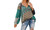 2305  NEW Floral print  V-neck long-sleeved top-LA  6758