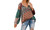 2305  NEW Floral print  V-neck long-sleeved top-LA  6758