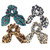 Pack of 2 Satin Leopard print Scrunchies 3259