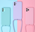 Liquid silicone slim phone case with crossbody strap3508