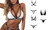 NEW-Alphabet three-point sexy bikini swimsuit-LA