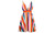 NEW-Women Colour Matching Striped V-neck Halter Dress -1062LA