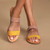 Three-Strap PU flat sandals