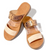 Three-Strap PU flat sandals