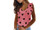 2306  NEW-Womens Deep V-neck Printed Blouse Summer Plus CamiCasual Sleeveless Camisole Shirts Loose Tops Tank Tops-LA 6772