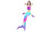 NEW-Girls Swimsuit Mermaid Tails for Swimming Princess Bikini Bathing Suit Set -1054LA