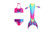 NEW-Girls Swimsuit Mermaid Tails for Swimming Princess Bikini Bathing Suit Set -1054LA