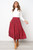 Flora pleated long maxi skir elastic waist