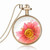 GENUINE PRESSED FLOWER pendant necklace
