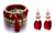 Bohemia bracelet with boho  feather earring set-QA