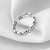 New-Smiley Face Ring Silver Open Rings Adjustable-3302LA