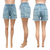 NEW-High waist short pants plus size summer jeans0015-LA