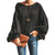 NEW-Hollow Out Bat Sleeve Loose Sweater Pure0078