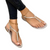 NEW-Peep Toe Shoes Hot Drilling Flat Flip-flops Sandals0084