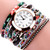 new-Fancy diamond rivet circle women's watch 1101