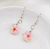 new- Real Flower Glass   Drop Earrings