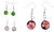 new- Real Flower Glass   Drop Earrings