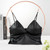 SP-Sleeping Brassiere Push Up Bras Sexy Lingerie Top Wireless Bra Top Sexy Women Sexy Strap Silk Smooth Plunge Bralette