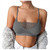 SP-Beige Women's fashion bralette women's bra tops hot sale women's lace strap draped chest top shirt new hollow knit underwear bras