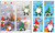 Gonks PVC reusable Christmas Window Stickers-3067la