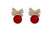 Ribbon Bowknot Red Ball Ornament Dangle Earrings for Women Teen Girls  Christmas Festival-3282la