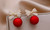 Ribbon Bowknot Red Ball Ornament Dangle Earrings for Women Teen Girls  Christmas Festival-3282la