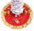 Christmas Tree Skirt gold and red-la 1142