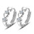 New-Zircon Silver Heart-shaped Hoop Earrings1008-LA