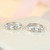 New-Zircon Silver Heart-shaped Hoop Earrings1008-LA