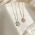 New-Snowflake pendant Ladies Necklace Clavicle Chain0187-LA