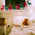 Set of 4 Merry Christmas Felt Banners, Christmas Tree Elk Letter Christmas Stockings Triangle Pattern Hanging decorations