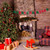 Set of 4 Merry Christmas Felt Banners, Christmas Tree Elk Letter Christmas Stockings Triangle Pattern Hanging decorations