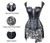 NEW-Faux Leather Lace Up Front Zipper Back Corset Bustier0227