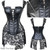 NEW-Faux Leather Lace Up Front Zipper Back Corset Bustier0227