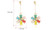 NEW-Colorful Christmas Snowflake Dangle Drop Earrings Cubic  Ball  Winter Dangling Earring Piercing Studs  Charm Xmas Jewelry 0232 -LA