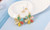 NEW-Colorful Christmas Snowflake Dangle Drop Earrings Cubic  Ball  Winter Dangling Earring Piercing Studs  Charm Xmas Jewelry 0232 -LA