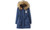 Womens Luxurious Fur Lined Parka Coat 1023