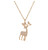 New-Elk Deer Pendant Necklace0262-LA