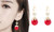 NEW-Temperament Zircon Snowflake Earrings Fashion Elegant Gift Box, Gift for Women0238-la